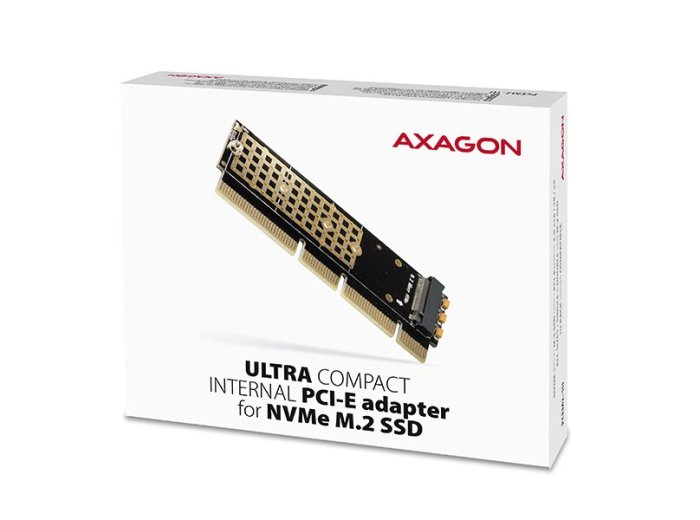 PCEM2-1U Adapter wewnętrzny PCIe x16/x8/x4, M.2 NVMe M-key slot, 1U
