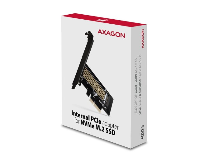 PCEM2-N Adapter wewnętrzny PCIe x4, 1x M.2 NVMe M-key slot, SP & LP