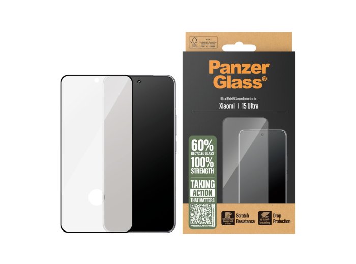 PanzerGlass ® Screen Protector Xiaomi 15 Ultra | Ultra-Wide Fit Przezroczysta ochrona ekranu 1 szt.