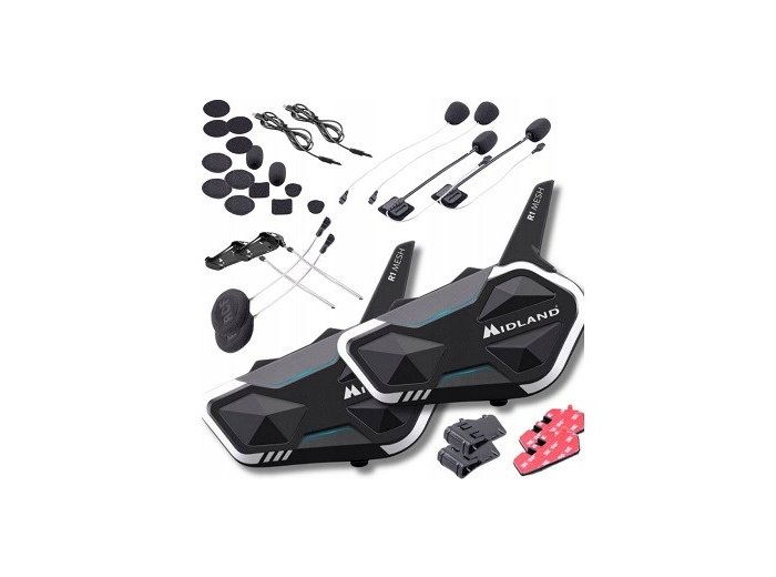 Interkom motocyklowy Midland R1 MESH TWIN na 2 kaski