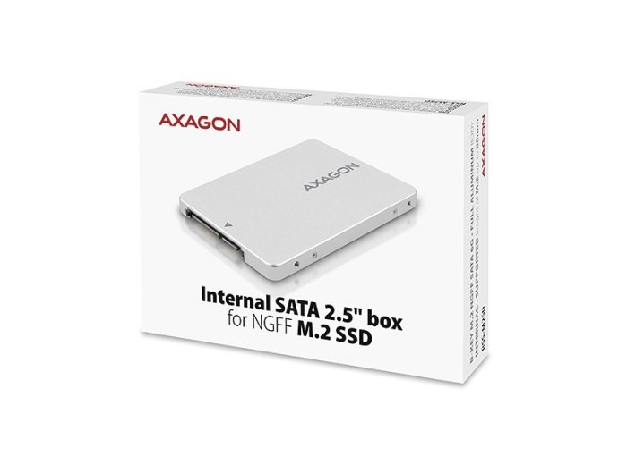 RSS-M2SD Wewnętrzna obudowa 2.5" z interfejsem SATA do dysków SSD M.2 SATA, srebrny