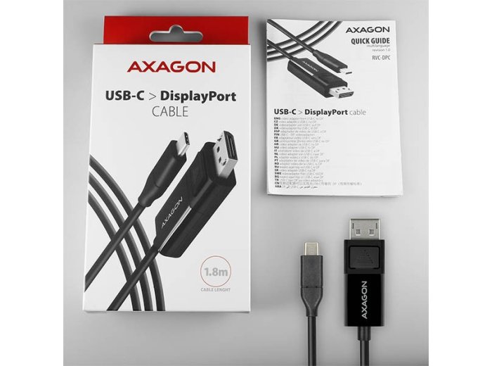 RVC-DPC Konwerter/kabel USB-C -> DisplayPort 1,8m, 4K/60Hz