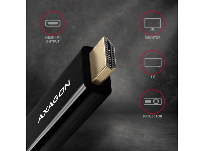 RVD-HI14C2 Adapter aktywny DisplayPort -> HDMI 1.4, 4K/30Hz, kabel 1,8m