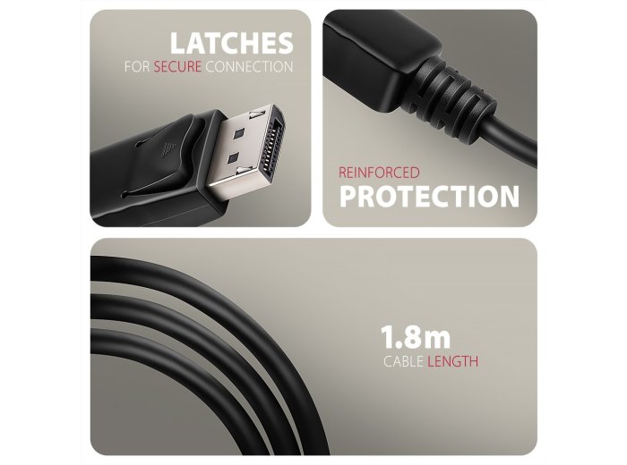 RVD-HI20C2 Adapter aktywny DisplayPort -> HDMI 1.4, 4K/60Hz, kabel 1,8m