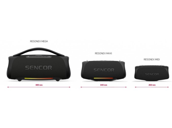 Głośnik bluetooth Resonex Mega Moc 190W, IPX7, TWS(99szt.), LED