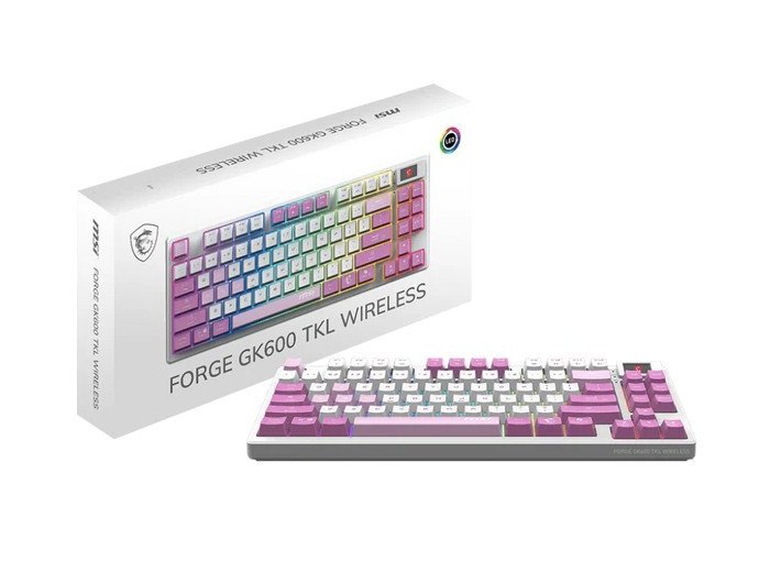 Klawiatura gamingowa Forge GK600 TKL W Violet US