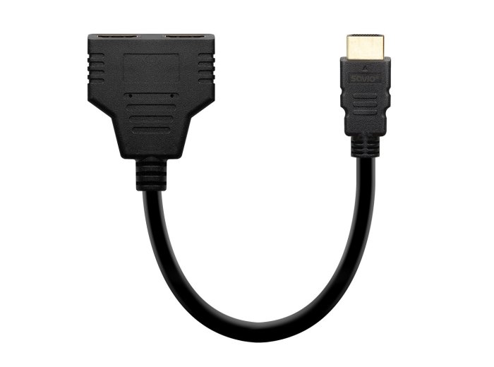 Pasywny splitter HDMI (M) - HDMI (Ż) x 2, AK-77