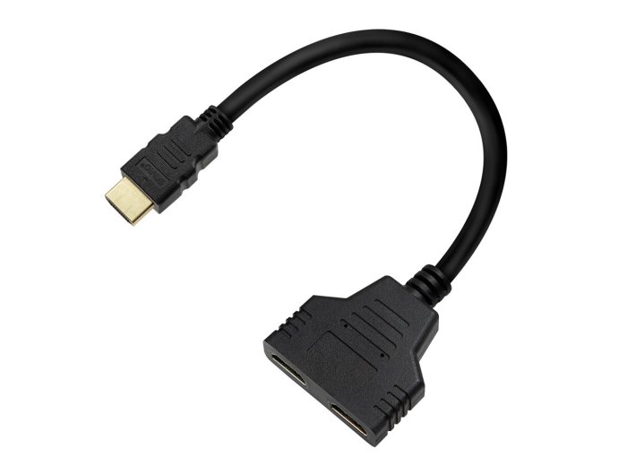 Pasywny splitter HDMI (M) - HDMI (Ż) x 2, AK-77