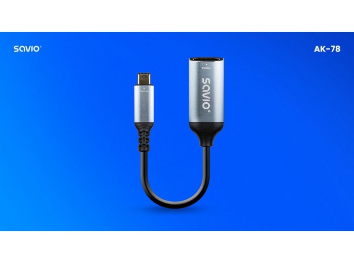 Adapter USB-C (M) - HDMI (F), 4K, 60Hz, aluminium, AK-78