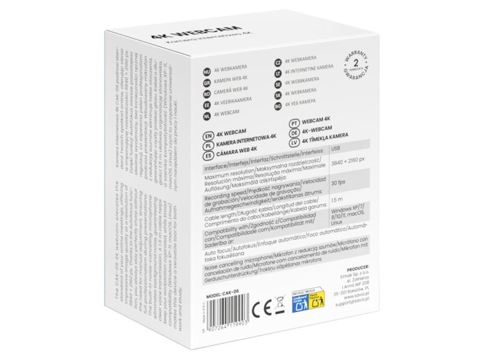 Kamera internetowa 4K  CAK-06