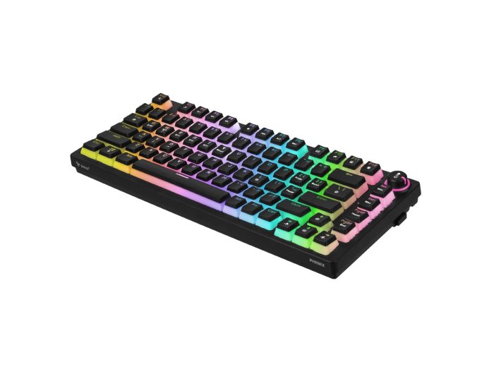 Klawiatura mechaniczna bezprzewodowa PHENIX, Gateron Yellow Pro, Pudding