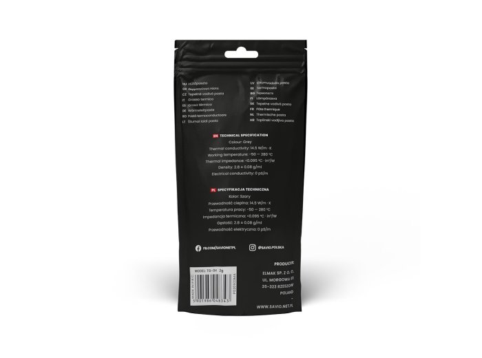 Pasta termoprzewodząca 14,5W/m-K 2g TG-04