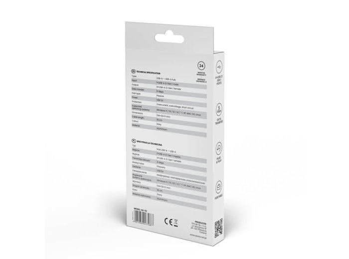 HUB 4-portowy USB 3.1 Gen 1, AK-53