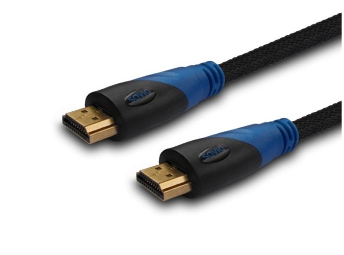 Kabel HDMI (M) 2m, oplot nylonowy, złote końcówki, v1.4 high speed, ethernet/3D, CL-48