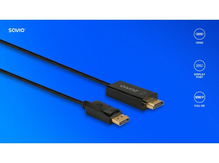 Kabel Display Port do HDMI 1,5m, CL-183