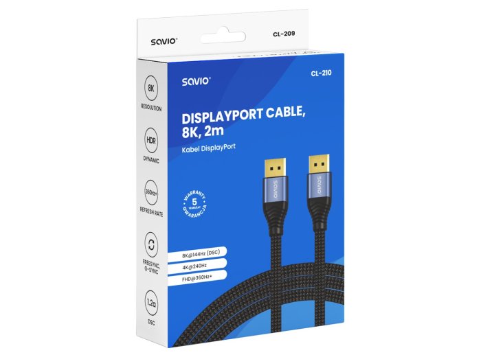 Kabel CL-210 Displayport 2.1 2m