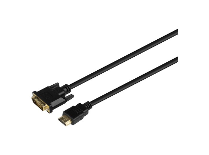 Kabel HDMI CL-212 19pin męski - DVI 18+1 męski 1,8m