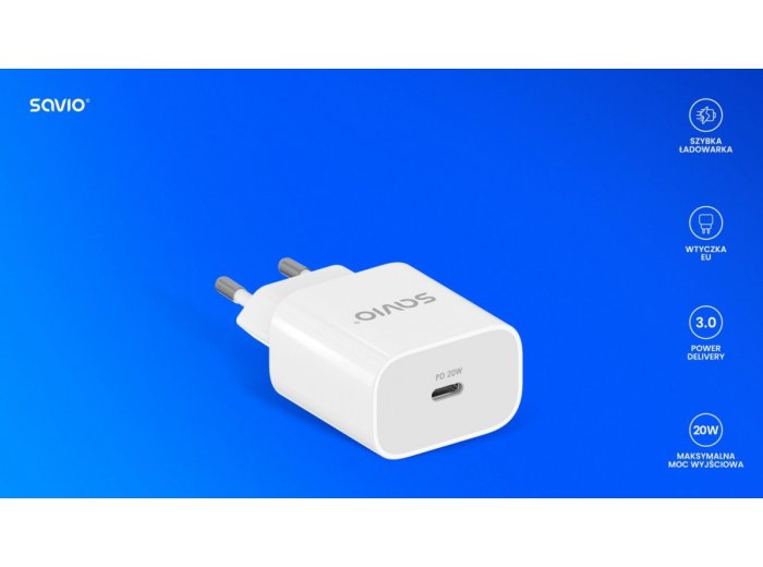 Ładowarka sieciowa 20W LA-09 USB-C QC, PD 3.0