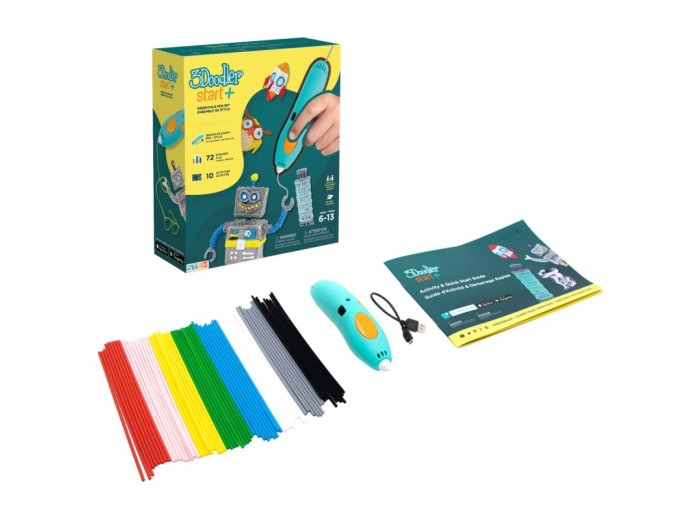 3DOODLER DŁUGOPIS DO DRUKU 3D DLA DZIECI W WIEKU OD 6 LAT 3DOODLER START PLUS, ZESTAW PODSTAWOWY SPLUS