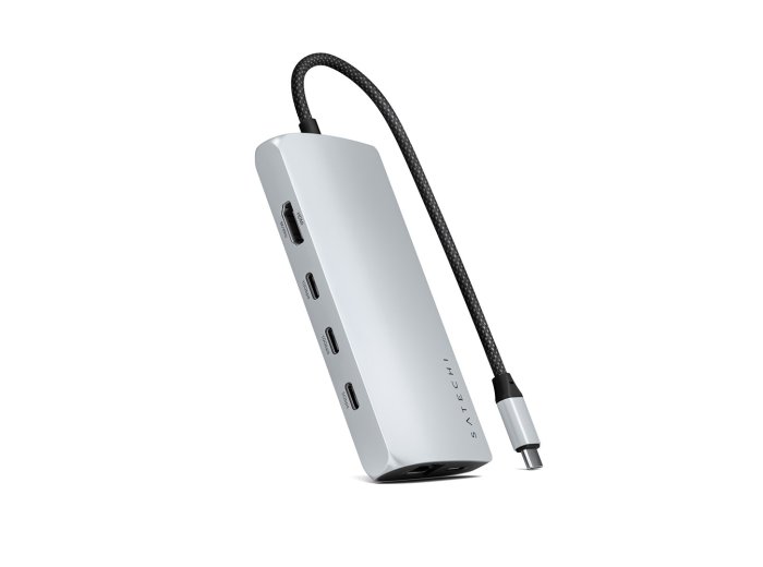 Adapter USB-C Satechi Multiport 8K - USB-C, HDMI, 3x USB 3.2 Gen 2 10Gbps, 1x USB 3.2 Gen 1 5Gbps, czytnik kart SD UHS-II, Ethernet port