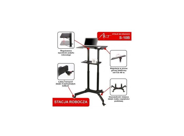 Stacja robocza pod notebooka/projektor S-10B
