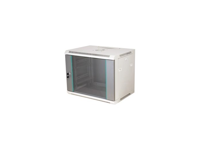 Alantec-Szafa wisząca 19" 15U 450mm drzwi szklane kolor szary
