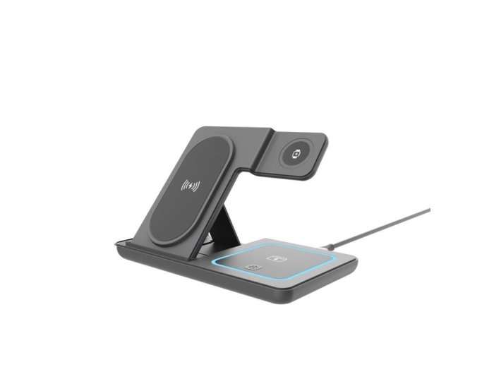 Ładowarka bezprzewodowa 3w1 15W Apple-Iphone, Watch, Airpods czarna
