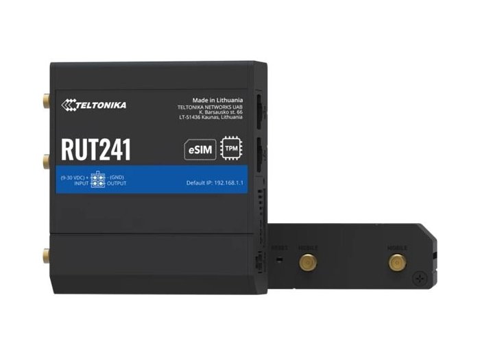 Przemysłowy router Teltonika RUT241 eSIM 4G LTE Cat 4, 2x RJ45 100Mb/s