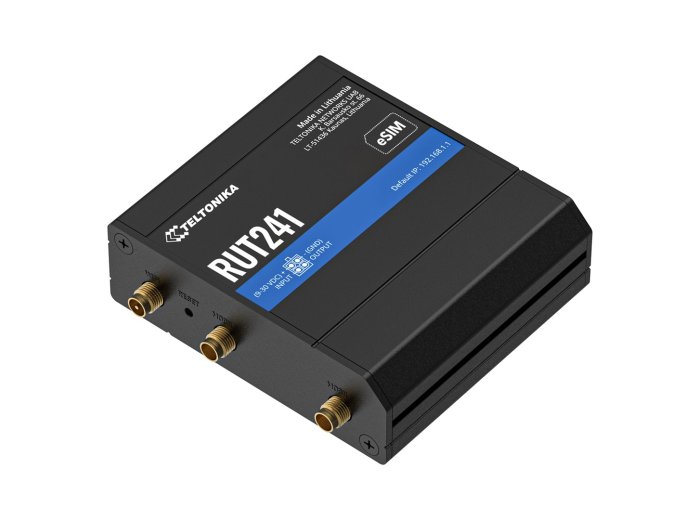 Przemysłowy router Teltonika RUT241 eSIM 4G LTE Cat 4, 2x RJ45 100Mb/s