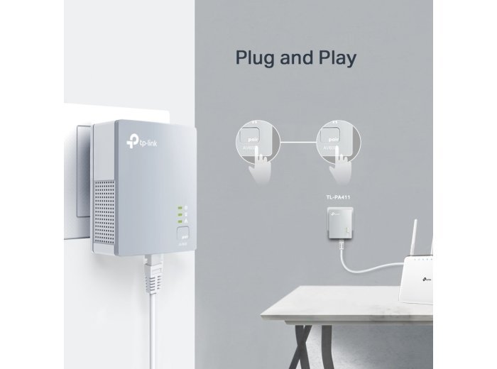 TP-Link PA411KIT 500 Mbit/s Przewodowa sieć LAN Biały 2 szt.