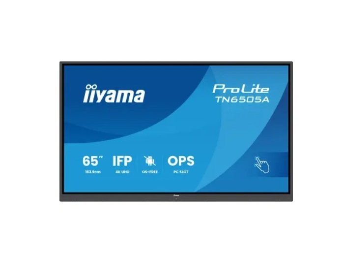 Monitor 65 cali TN6505A-B1AG IPS,4K,40pkt,500cd,nonOS,1200:1,5ms, DeepContrast-IR+, 1xVGA,2xHDMI,DP,USB-C(PD65W),2xRJ45,2x20W,PiP,PbP,UCHWYT ŚCIENN