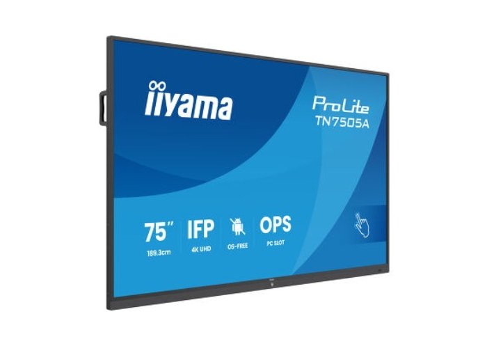 Monitor 75 cali TN7505A-B1AG IPS,4K,40pkt,500cd,nonOS,1200:1,5ms, DeepContrast-IR+, 1xVGA,2xHDMI,DP,USB-C(PD65W),2xRJ45,2x20W,PiP,PbP,UCHWYT ŚCIENN
