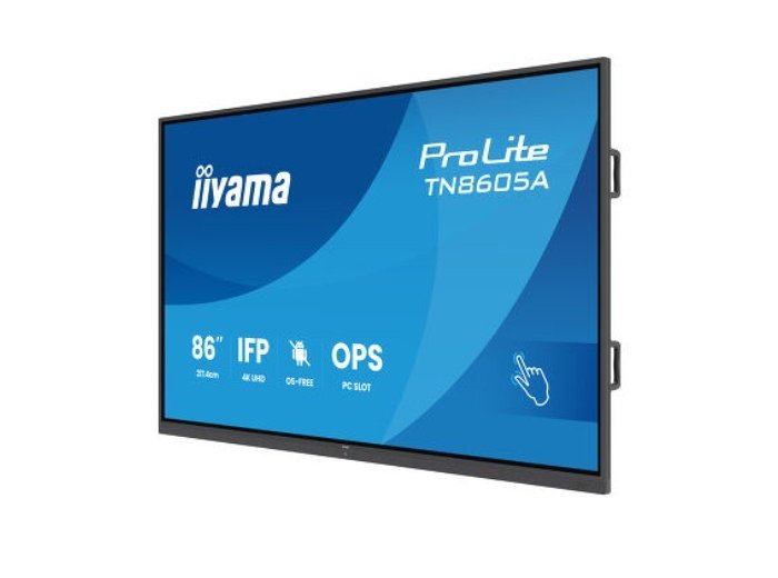 Monitor 86 cali TN8605A-B1AG IPS,4K,40pkt,500cd,nonOS,1200:1,5ms,    DeepContrast-IR+, 1xVGA,2xHDMI,DP,USB-C(PD65W),2xRJ45,2x20W,PiP,PbP,UCHWYT ŚCIENN