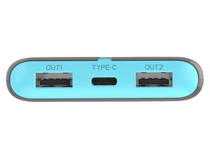 PowerBank EnerGo 10000mAh szaro-niebieski