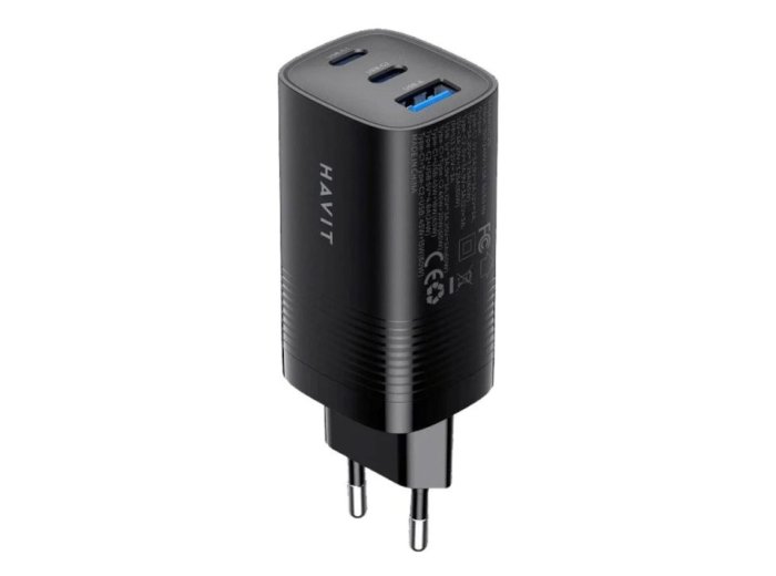 Ładowarka Havit UC20 EU USB-C+USB-C+USB-A (czarny)