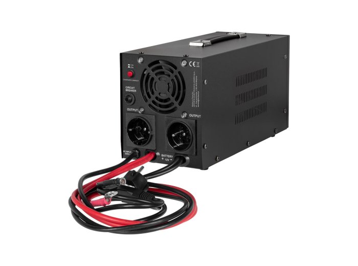 Zasilacz awaryjny KEMOT PROsinus-1000 przetwornica z czystym przebiegiem sinusoidalnym i funkcją ładowania 12V 230V 1000VA/700W - kolor czarny