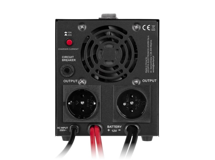 Zasilacz awaryjny KEMOT PROsinus-1000 przetwornica z czystym przebiegiem sinusoidalnym i funkcją ładowania 12V 230V 1000VA/700W - kolor czarny