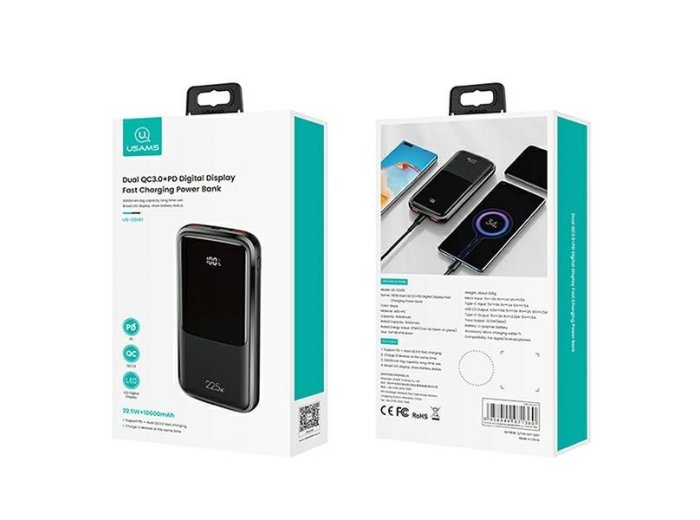 Powerbank 10000mAh PB58 22,5W PD + QC 3.0 Fast