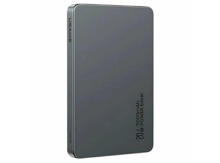 Powerbank 5000mAh 20W indukcyjny Magsafe PD Fast Charge szary
