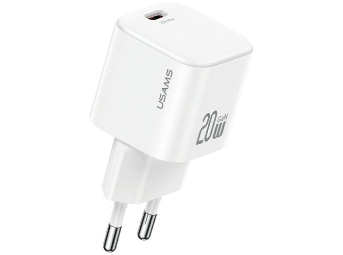 Ładowarka sieciowa 20W 1xUSB-C + kabel USB-C Biała