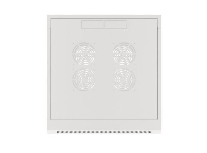 Szafa instalacyjna rack wisząca 19 cali 4U 600 szara drzwi szkalne (złożona)