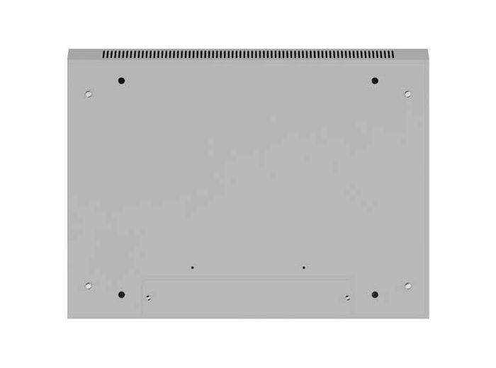 Szafa instalacyjna rack wisząca 19 cali 6U 600x450 drzwi perforowane (flat pack) szara