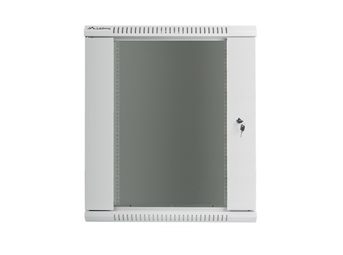 Szafa instalacyjna wisząca 19 cali 15U 600X450mm szara (drzwi szklane)