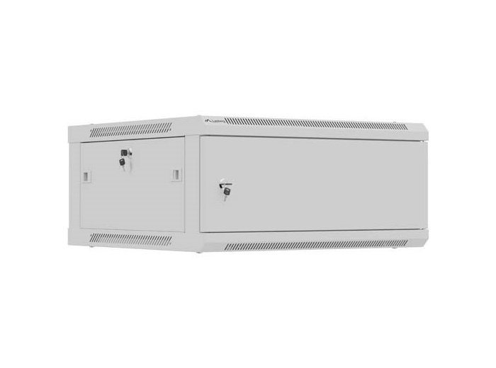 SZAFA INSTALACYJNA RACK WISZĄCA 19" 4U 600X600 SZARA DRZWI METALOWE LANBERG (FLAT PACK)