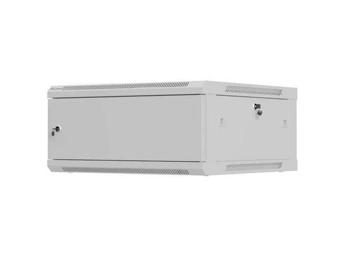 SZAFA INSTALACYJNA RACK WISZĄCA 19" 4U 600X600 SZARA DRZWI METALOWE LANBERG (FLAT PACK)