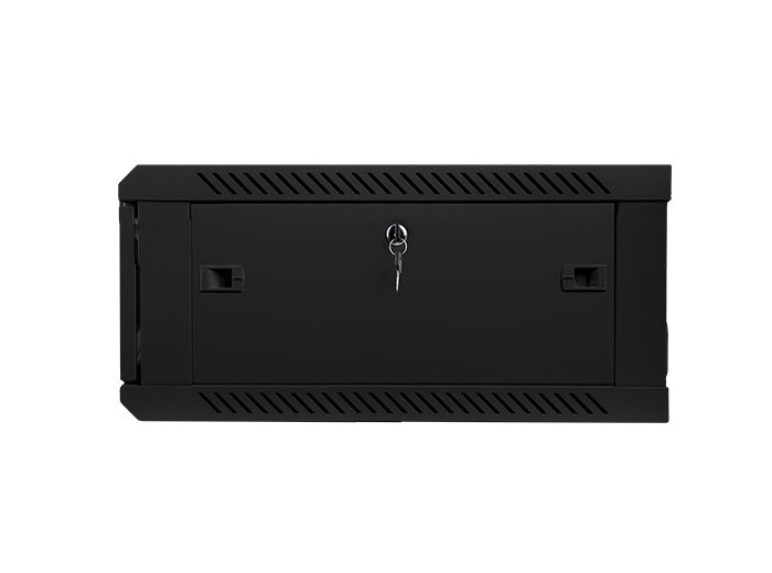 Szafa instalacyjna wisząca 19 cali 4U 600X600mm czarna (drzwi szklane)
