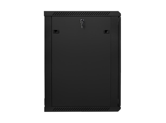 Szafa instalacyjna wisząca 19 cali 18U 600X600mm czarna (drzwi szklane)