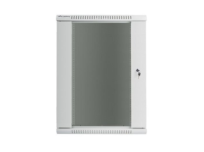 Szafa instalacyjna wisząca 19 18U 600X600mm szara (drzwi szklane)