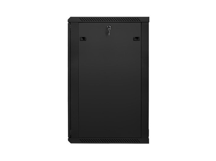 Szafa instalacyjna wisząca 19 cali 22U 600X600mm czarna (drzwi szklane)