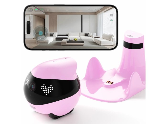 Domowy, mobilny robot monitorujący EnaBot EBO AIR 2 (różowy)